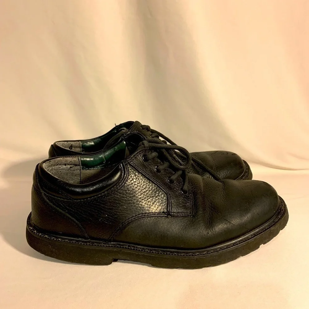 Dockers Men's Stain Defender Oil Resistant Leather Black Work Shoes sz 10M